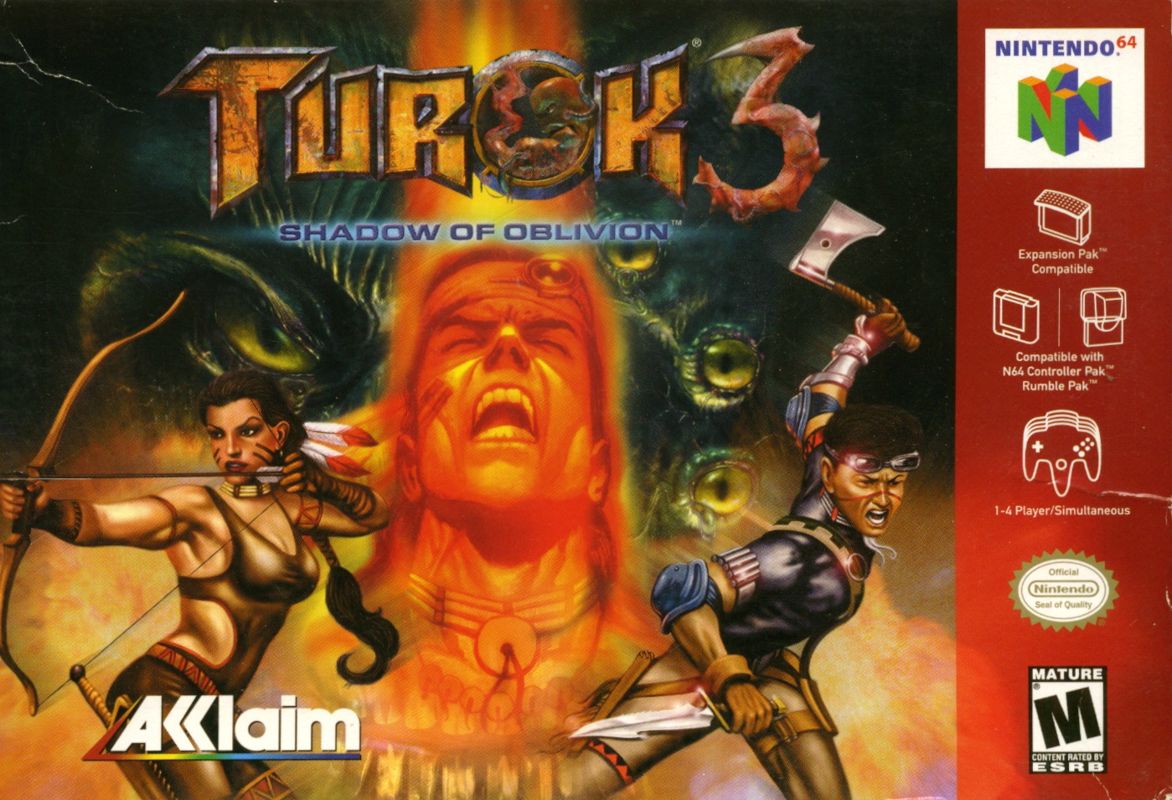 Turok 3 box art for Nintendo 64